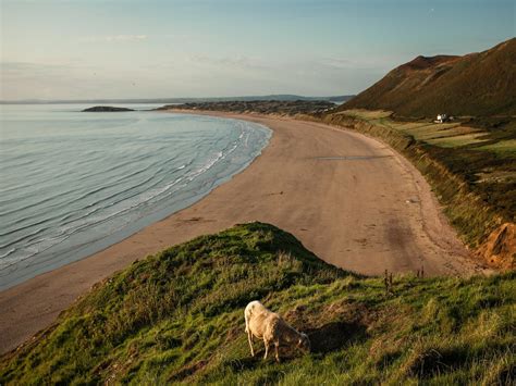 Rhossili Bay Beach Wales 